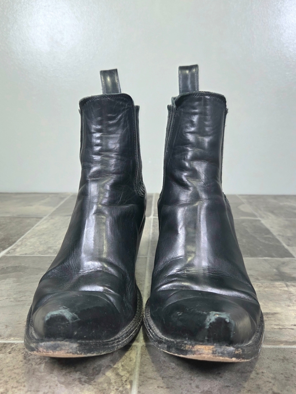 OLD GRINGO LEATHER SNIP TOE WESTERN CHELSEA ANKLE BOOTS. - Picture 4 of 12